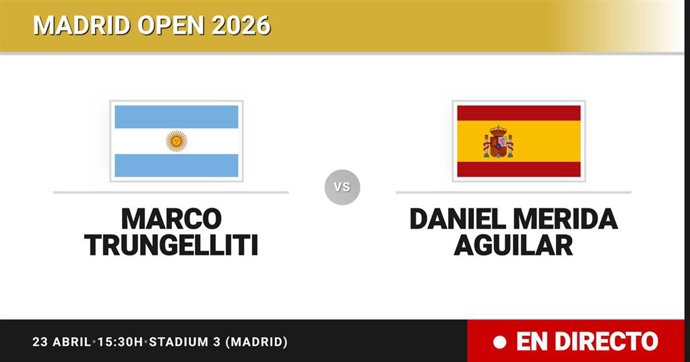 Marco Trungelliti - Daniel Merida Aguilar: resumen y estadísticas del partido de Sesentaicuatroavos de final de Madrid Open