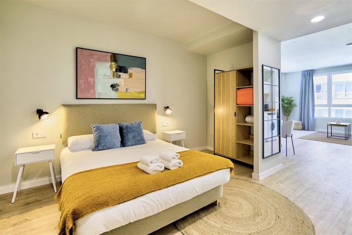 Habitación de Gaiarooms en Bilbao.