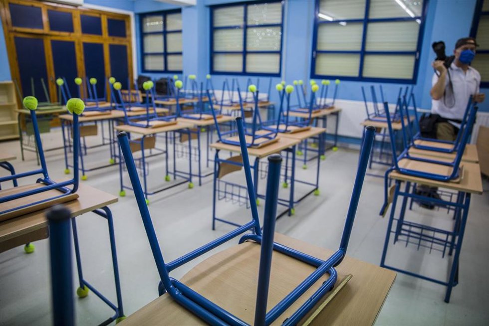 Archivo - Aula del Colegio de Educación Infantil y Primaria Hispalis en Sevilla (Andalucía, España), a 31 de agosto de 2020.