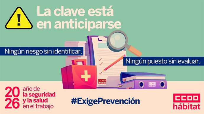 CCOO del Hábitat exige prevención de cara al 28 de abril, ante una "siniestralidad laboral que no cesa".