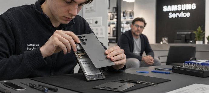 Un supuesto Samsung S24 Ultra con batería extraible