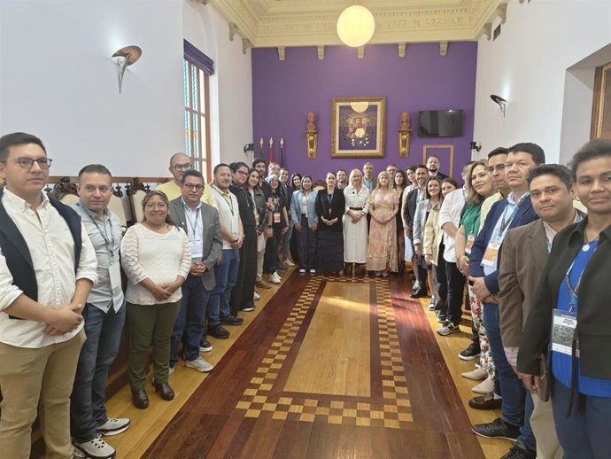 Recepción en el Ayuntamiento de Jaén a los participación en la misión técnica iberoaméricana.