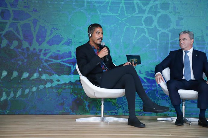 Archivo - Arquivo - 4 de julho de 2022, São Paulo, São Paulo, Brasil: (INT) O Fórum Econômico Brasil e Países Árabes é realizado em São Paulo. 4 de julho de 2022, São Paulo, Brasil: O jornalista palestino Ahmed Shihab-Eldin atua como moderador durante o F