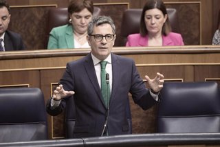 El ministre de la Presidència, Félix Bolaños, durant una sessió plenària en el Congrés, a 22 d'abril de 2026, a Madrid (Espanya).