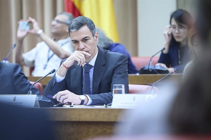 El presidente del Gobierno, Pedro Sánchez, inaugura la primera reunión del Panel de Expertos en IA de Naciones Unidas, que se celebra en el Congreso, a 22 de abril de 2026, en Madrid (España).