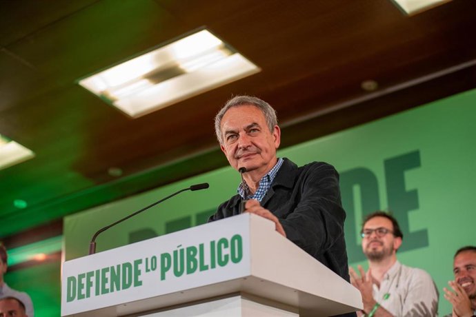El expresidente del Gobierno de España José Luis Rodríguez Zapatero en el acto del PSOE celebrado en Jaén.