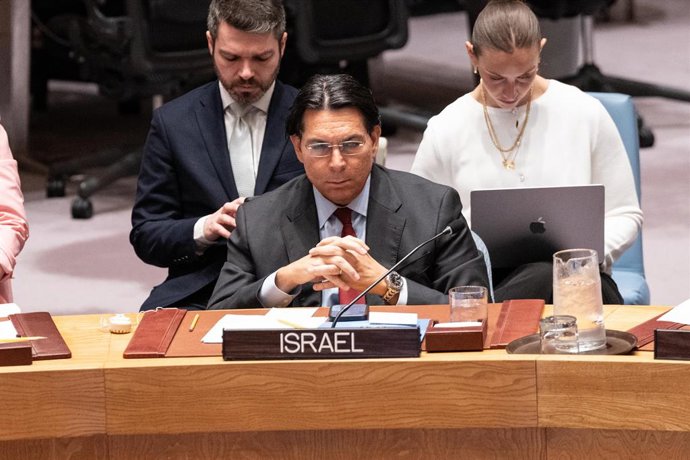 Archivo - March 11, 2026, New York, New York, USA: Ambassador Danny Danon of Israel attends Security Council meeting on the situation in Lebanon requested by France, Denmark, Greece, Latvia. Bahrain and UK at UN Headquarters in New York, NY on March 11, 2