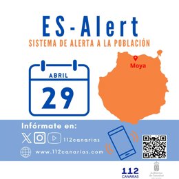 El Gobierno prueba el sistema ES-Alert de aviso masivo a la población ante emergencias el 29 de abril en Gran Canaria
