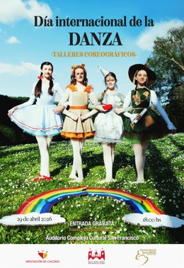Cartel de los talleres coreográficos por el Día Internacional de la Danza