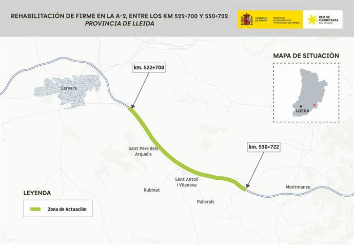 Plànol de la zona afectada per les obres