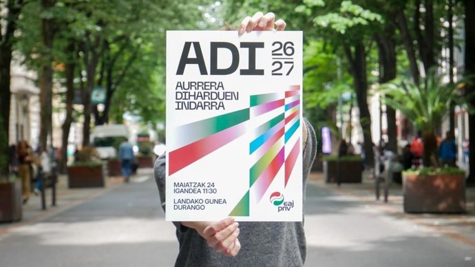 Cartel del acto del PNV previsto para el 24 de mayo en Durango