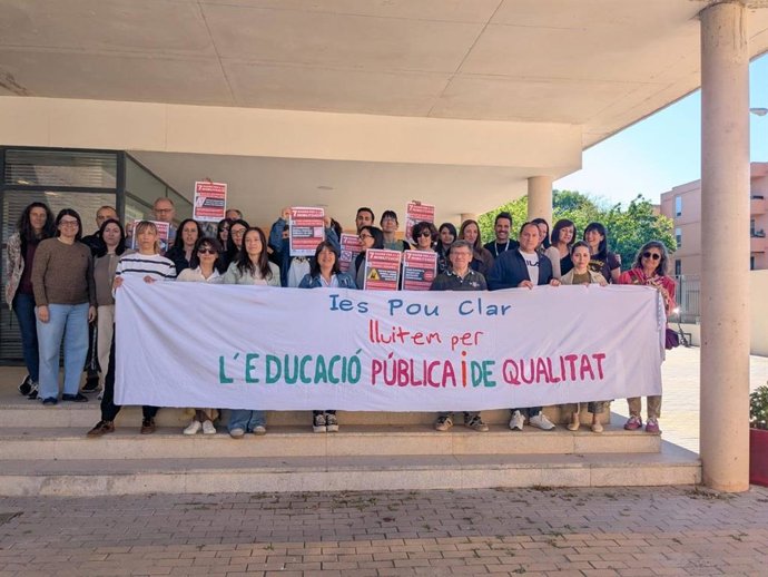 Imatge d'arxiu d'una concentració de docents