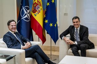 Archivo - El president del Govern espanyol, Pedro Sánchez, i el secretari general de l'OTAN, Mark Rutte 
