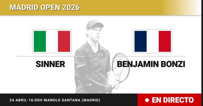 Jannik Sinner - Benjamin Bonzi: resumen y estadísticas del partido de Treintaidosavos de final de Madrid Open