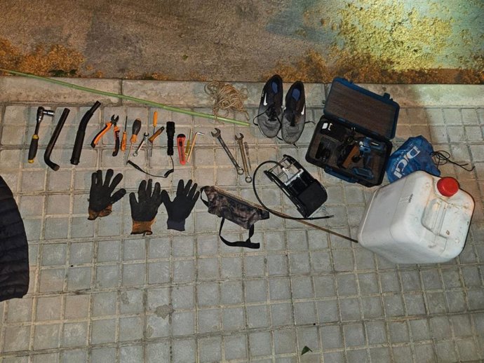 Objetos hallados en el registro