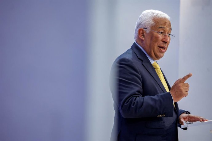 Archivo - Arquivo - O primeiro-ministro interino de Portugal e secretário-geral do Partido Socialista Português, António Costa, discursa durante a cerimônia de entrega do Prêmio dos Valores Europeus do PSC, em 17 de fevereiro de 2024, em Barcelona, Catalu