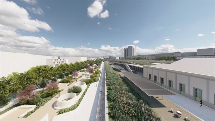 Recreación del futuro Parque Central de Alicante