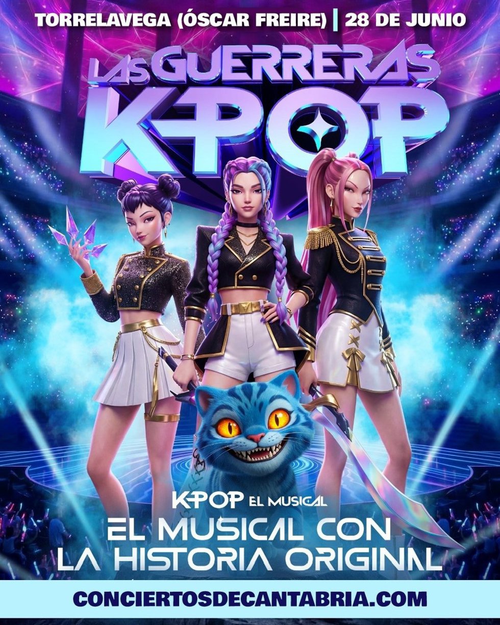 Cartel del concierto de 'Las Guerreras K-Pop' en Torrelavega