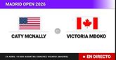 Foto: Caty McNally - Victoria Mboko, en directo hoy: sigue el partido de Madrid Open