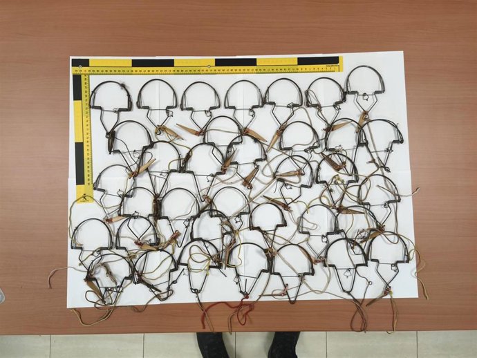 Trampas de ballesta intervenidas por la Guardia Civil, a través de sus unidades del Seprona.