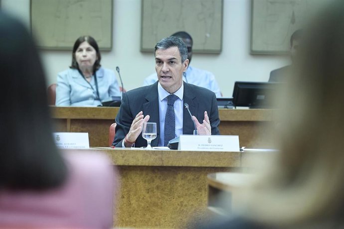 El presidente del Gobierno, Pedro Sánchez, inaugura la primera reunión del Panel de Expertos en IA de Naciones Unidas, que se celebra en el Congreso, a 22 de abril de 2026, en Madrid (España).