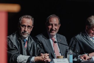 Espadaler y el presidente del Cicac, Rogeli Montoliu, durante el acto