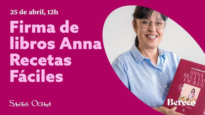 Firma de Anna Recetas Fáciles, este sábado en el Centro Comercial Berceo por el Día del Libro