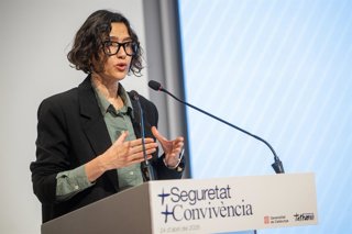 La consellera d'Interior, Núria Parlon, durant la presentació dels resultats del Pla de Xoc contra la Multirreincidencia, a 24 d'abril de 2026, a Barcelona, Catalunya (Espanya).