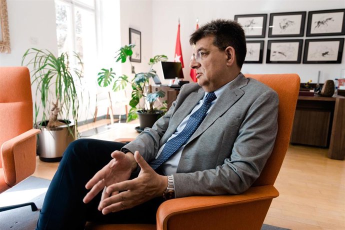 El nuevo rector de la Universidad de Alcalá de Henares (UAH), Carmelo García, en una entrevista con Europa Press.