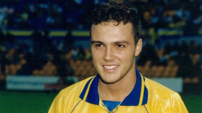 Ángel Sánchez con la UD Las Palmas