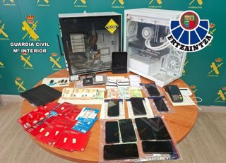 Material ocupado en la operación