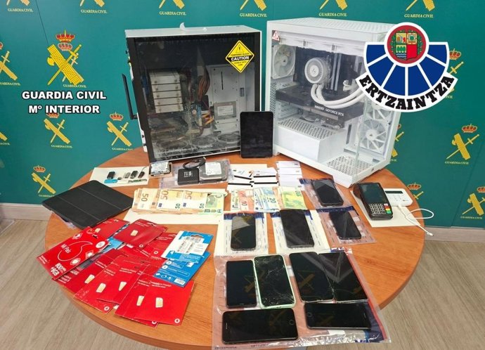 Material ocupado en la operación