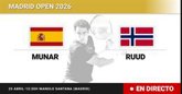 Foto: Jaume Munar - Casper Ruud, en directo hoy: sigue el partido de Madrid Open