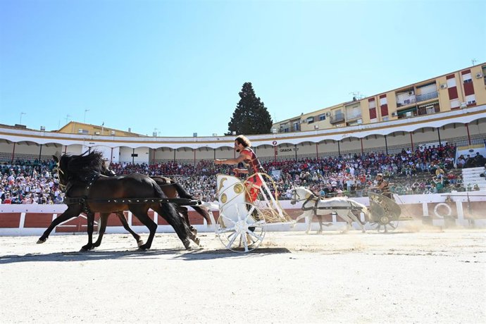 Archivo - Exhibición de recreación histórica en el marco de las XII Fiestas Íbero Romanas de Cástulo.