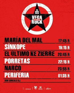 Cartel del Atarfe Vega Rock, que se celebra en la tarde-noche de este sábado.