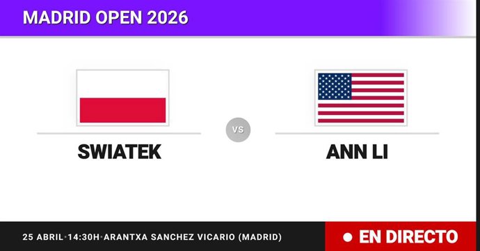 Iga Swiatek - Ann Li: resumen y estadísticas del partido de Dieciseisavos de final de Madrid Open