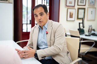 Archivo - El consejero de Justicia de la Junta de Andalucía, José Antonio Nieto, durante la entrevista concedida a Europa Press. A 31 de julio de 2025,  en Sevilla (Andalucía, España).