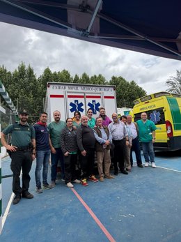 El subdelegado del Gobierno en Jaén, Manuel Fernández, visita las fiestas de San Marcos en Beas de Segura.