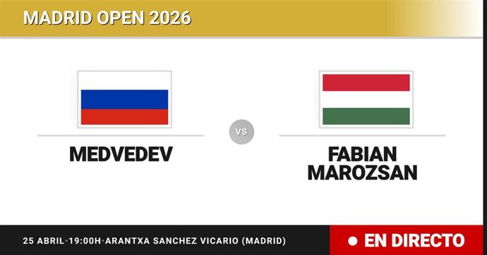 Daniil Medvedev - Fabian Marozsan: resumen y estadísticas del partido de Treintaidosavos de final de Madrid Open