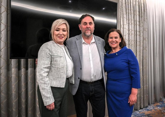 Michelle O'Neill, Oriol Junqueras y Mary Lou McDonald