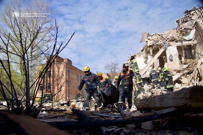 Ataque ruso en Dnipró (Ucrania)