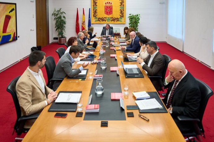 Archivo - Reunión de la Mesa y Junta de Portavoces del Parlamento de Navarra.