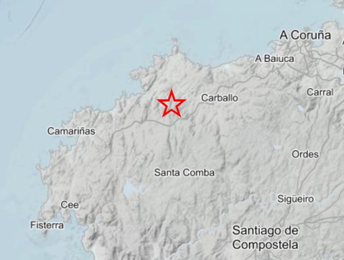 Seísmo de magnitud 2.6 registrado en Ponteceso (A Coruña), a 26 de abril de 2026.