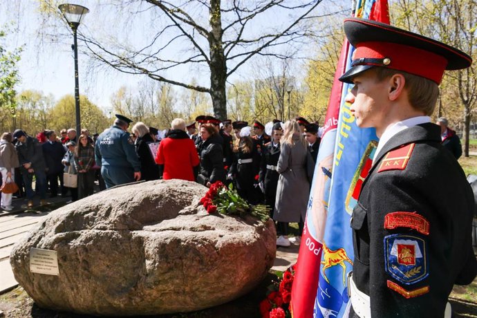 Conmemoración en Moscú del 40 aniversario del desastre nuclear de Chernóbil, a 26 de abril de 2026 