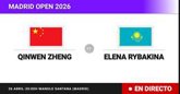 Foto: Qinwen Zheng - Elena Rybakina, en directo hoy: sigue el partido de Madrid Open