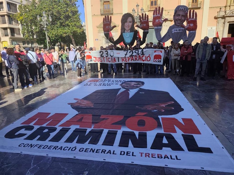 Una concentración vuelve a pedir prisión para Mazón, este domingo en València