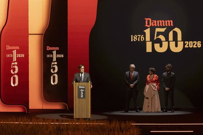 Damm ha celebrat aquest diumenge els seus 150 anys amb una gala en el Liceu de Barcelona amb més d'1.500 persones, amb intervneciones del president de la Generalitat, Salvador Illa, i el president executiu de Damm, Demetrio Carceller Arce.
