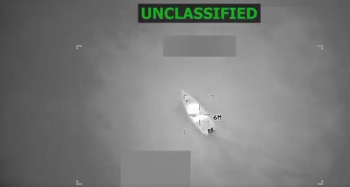 Archivo - Arquivo - Ataque dos EUA contra uma "lancha do tráfico" em 23 de outubro de 2025