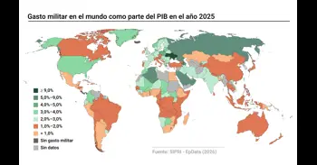 El gasto militar global aumenta por undécimo año seguido con Europa en alza y supera los 2,46 billones de euros