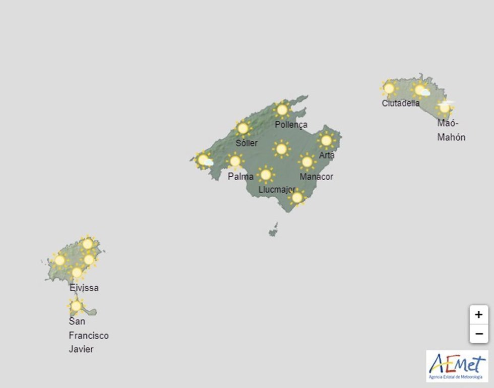 Archivo - Previsión meteorológica en Baleares.